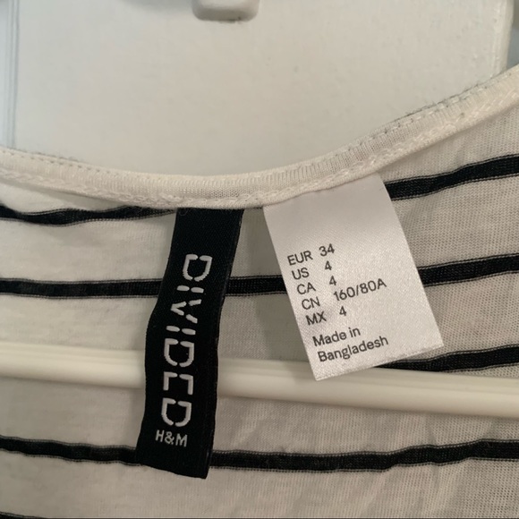 H&M Divided striped tank high low - Picture 3 of 3